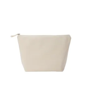 Natural - Recycled luxe canvas accessory bag
