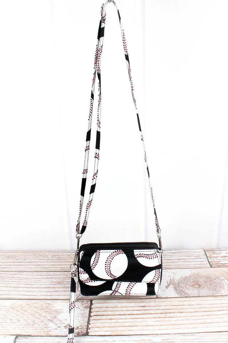 NGIL Baseball Crossbody Organizer Clutch