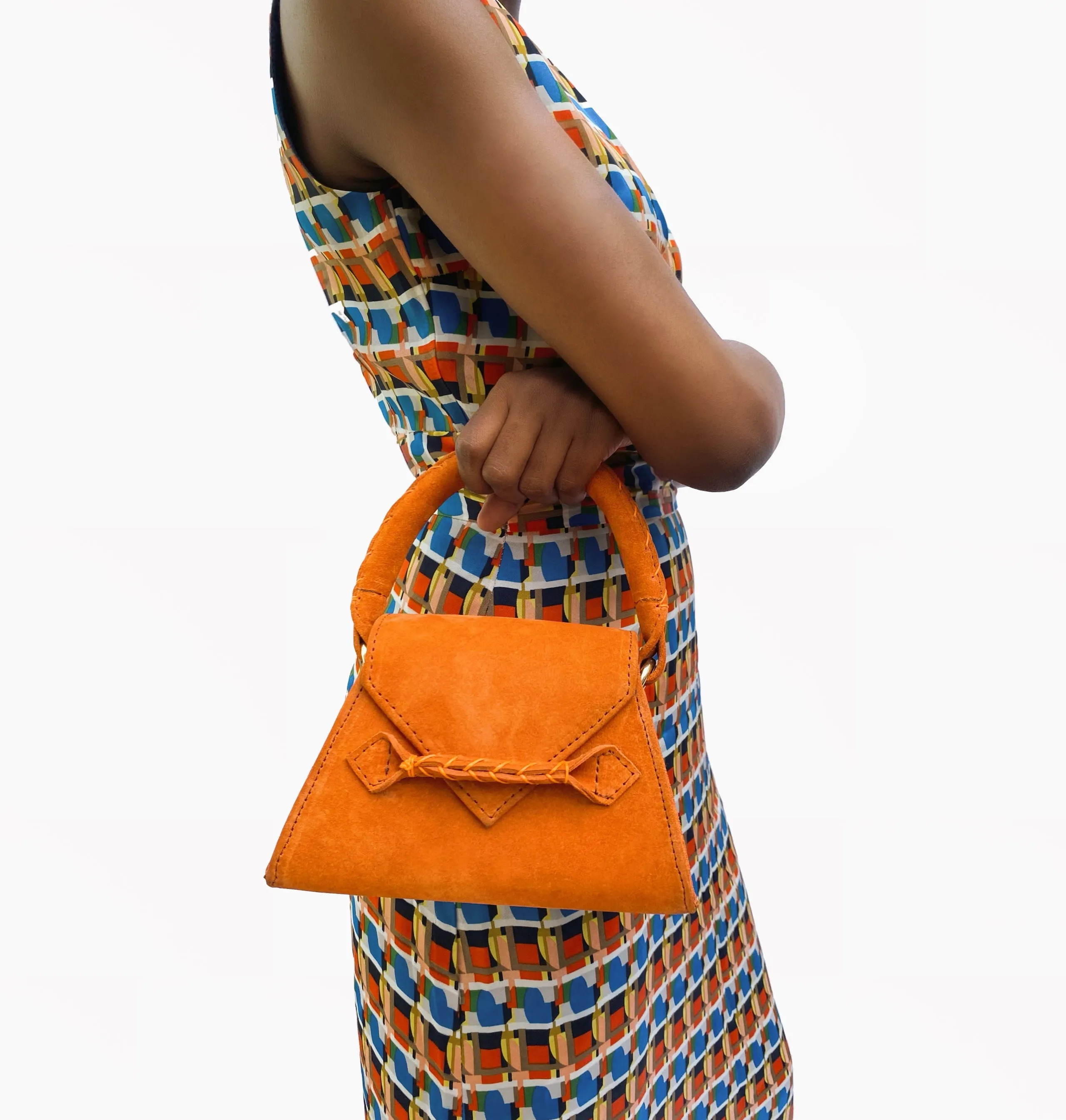 ORANGE SUEDE TOY ESE TOP HANDLE