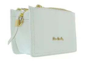 Pierre Cardin White Leather Small Structured Square Crossbody Bag