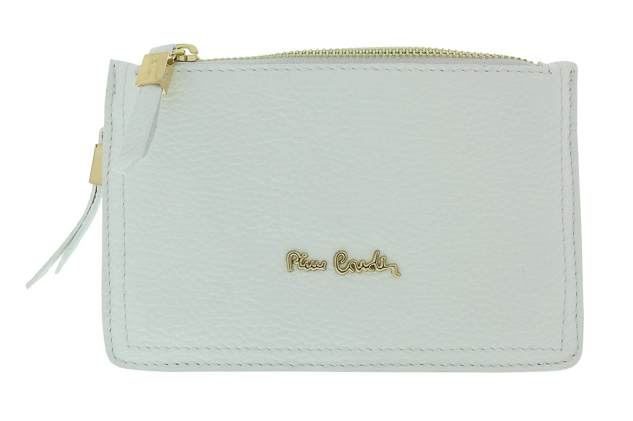 Pierre Cardin White Leather Small Structured Square Crossbody Bag