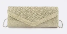 Pleated Flap Evening Clutch