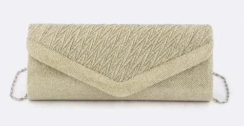 Pleated Flap Evening Clutch