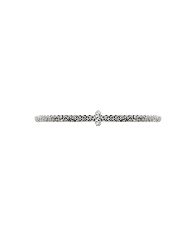 Prima Flex'It Bracelet With Diamonds, Large - 18ct White Gold - 74508BX_BB_B_XBX_00L