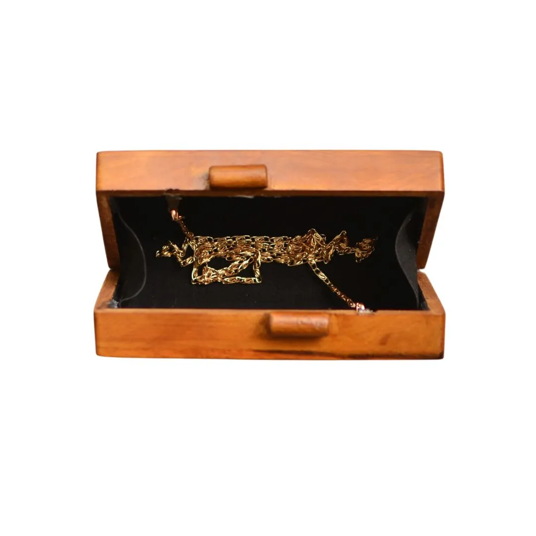 Printed Floral Wooden Box Clutch