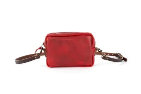 SARAH LEATHER CROSSBODY - CRANBERRY