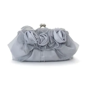 Silk Chain Clutches With Flower
