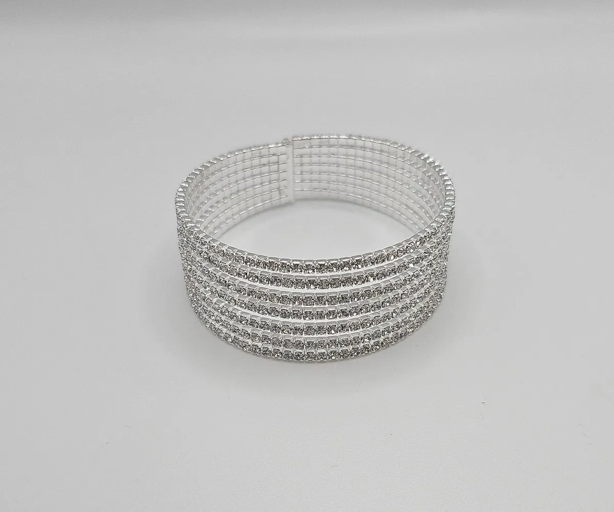 Silver Diamante Bangle