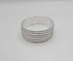 Silver Diamante Bangle