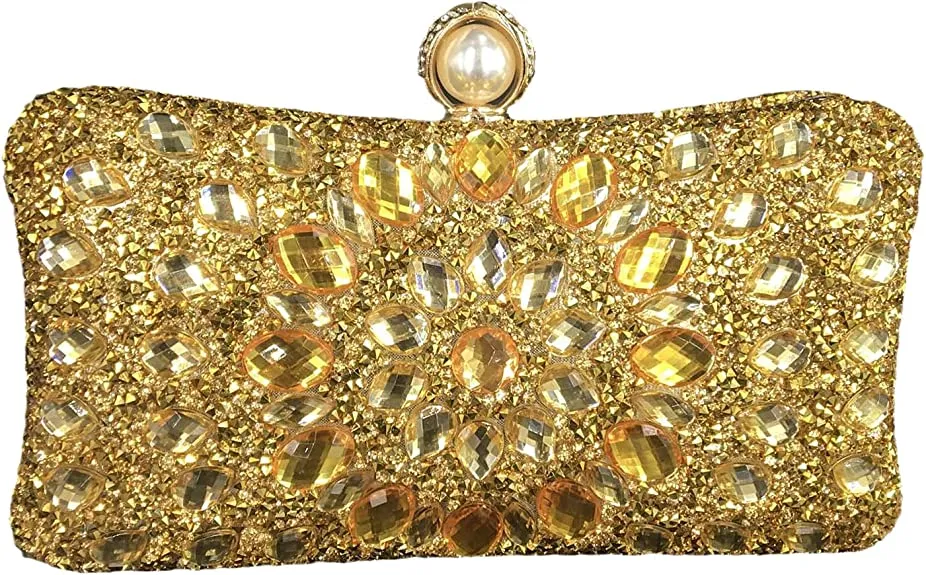 THE LUXE NK GLAM GIRL BELTS & ACCESSORY COLLECTION - GLAMOUR GIRL CRYSTAL RHINESTONE EVENING CLUTCH -MMA1055