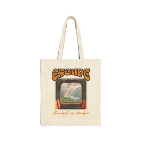 To wonderland Cotton Canvas Tote Bag - StyleMZ