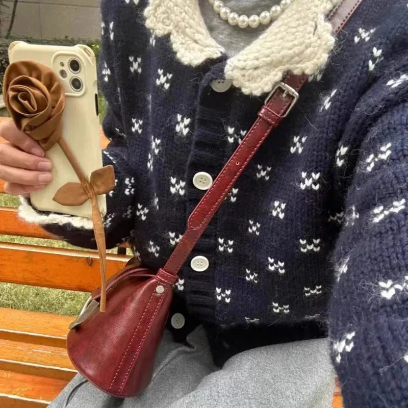 UAKISS  -  Vintage Streetwear Trendy Mini Bag Y2k Aesthetic Simple Solid Women's Handbags Casual All Match Shoulder Crossbody Bags Female