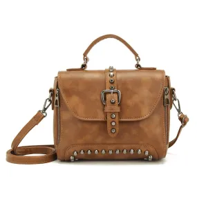 Vintage Rivet Small Leather Shoulder Bags