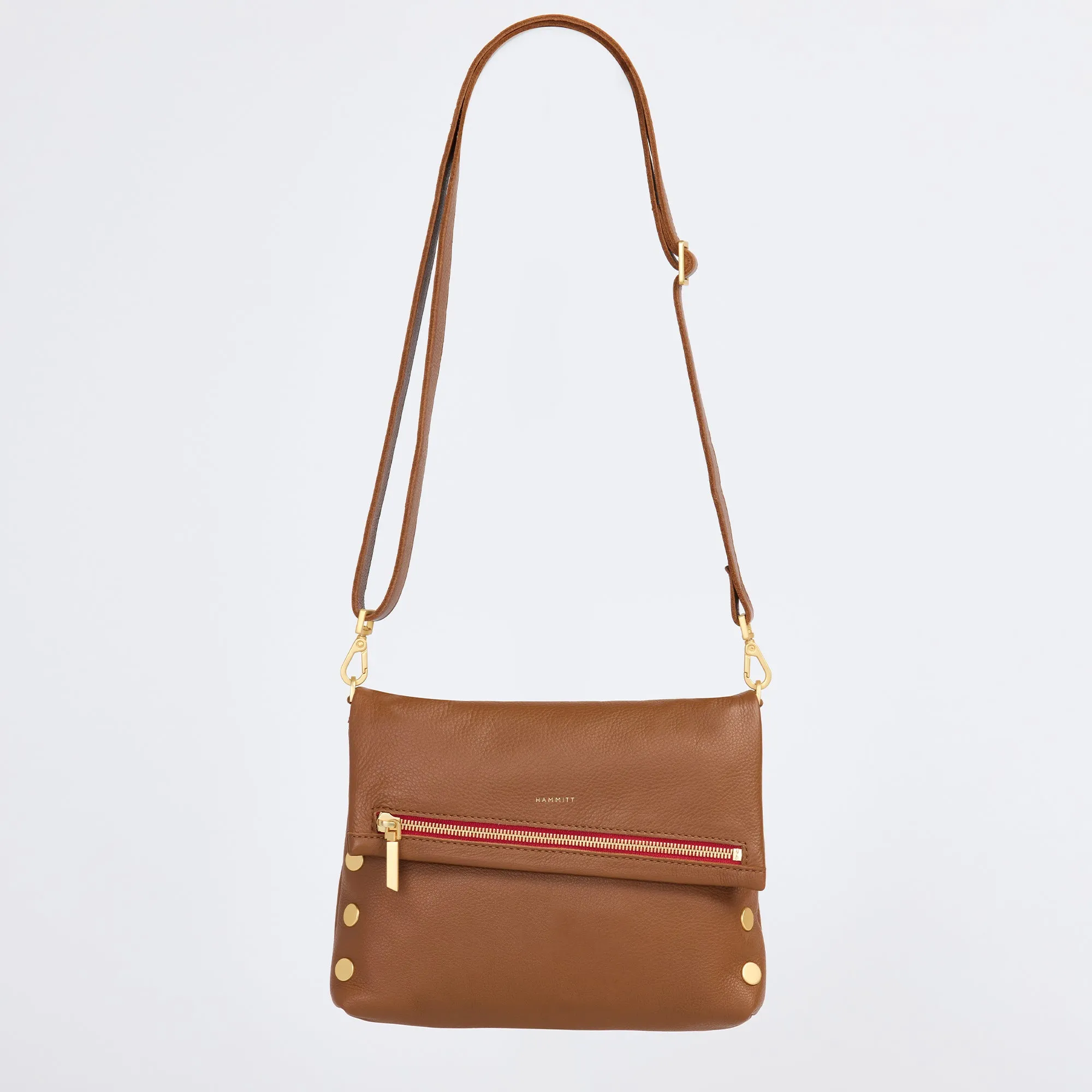 VIP | Mahogany Pebble/Brushed Gold Red Zip | Med