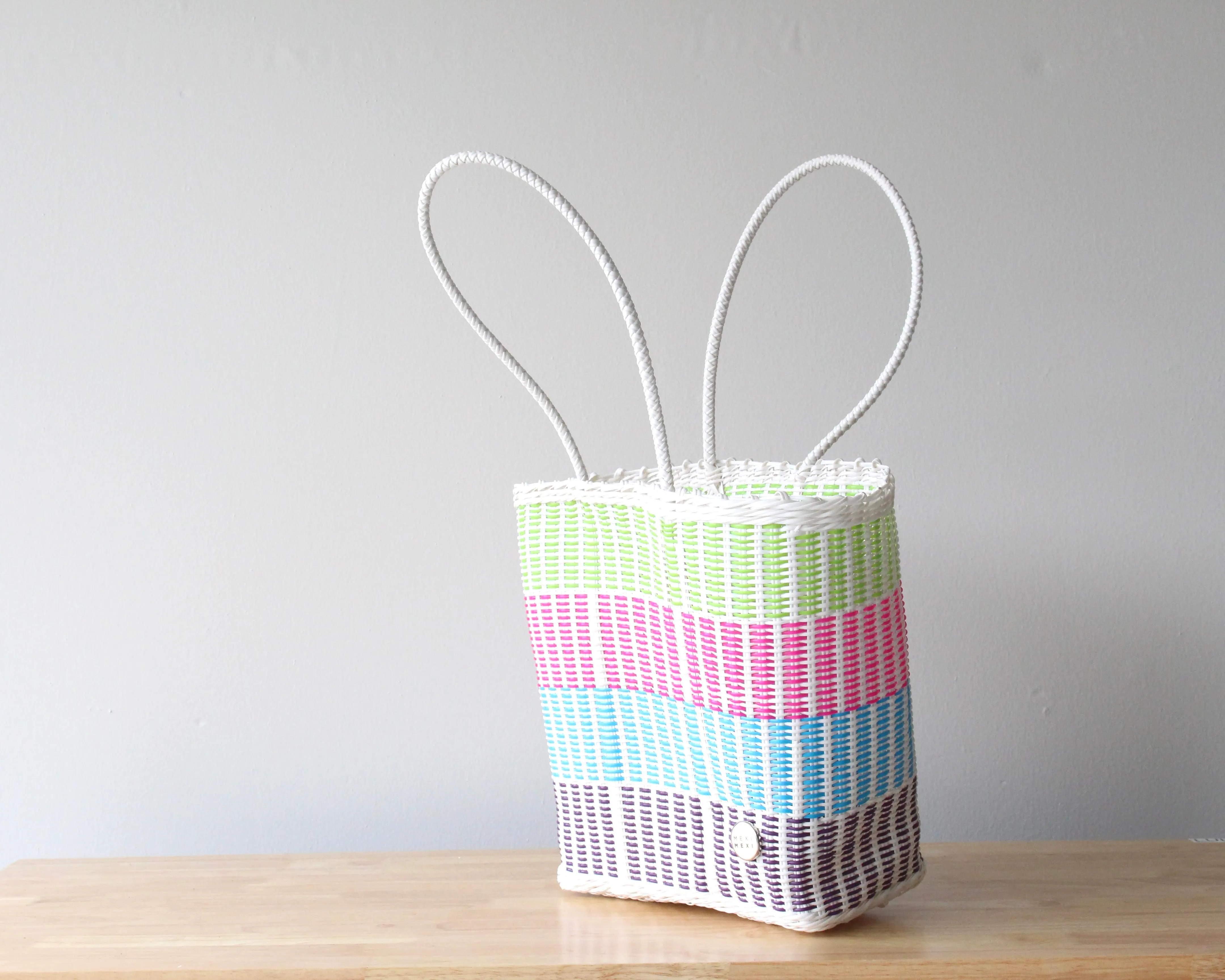 White with pastels colors MexiMexi Tote