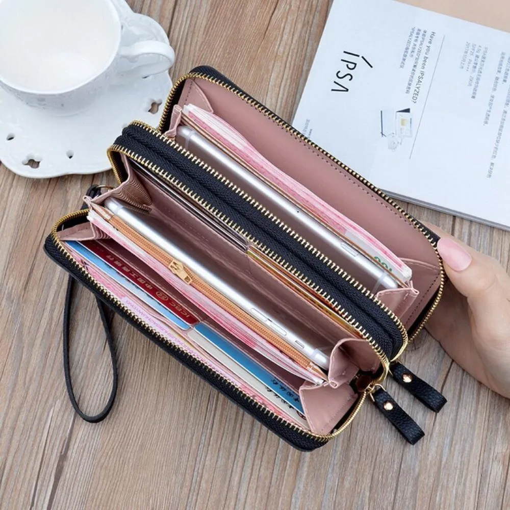 Wrist Let Zipper Coin Purse Cards ID Holder Wallet