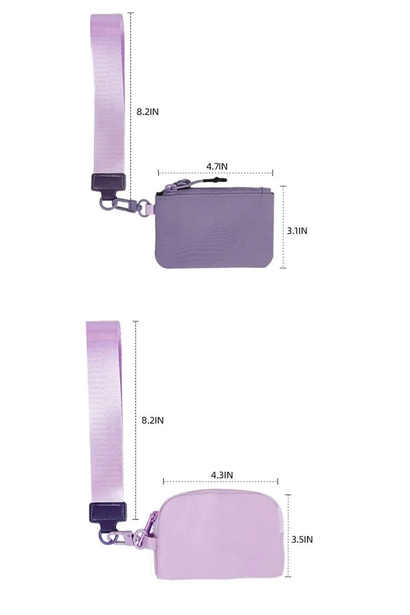 Zenana Venture Out Purple and Lavender Dual Pouch Wristlet